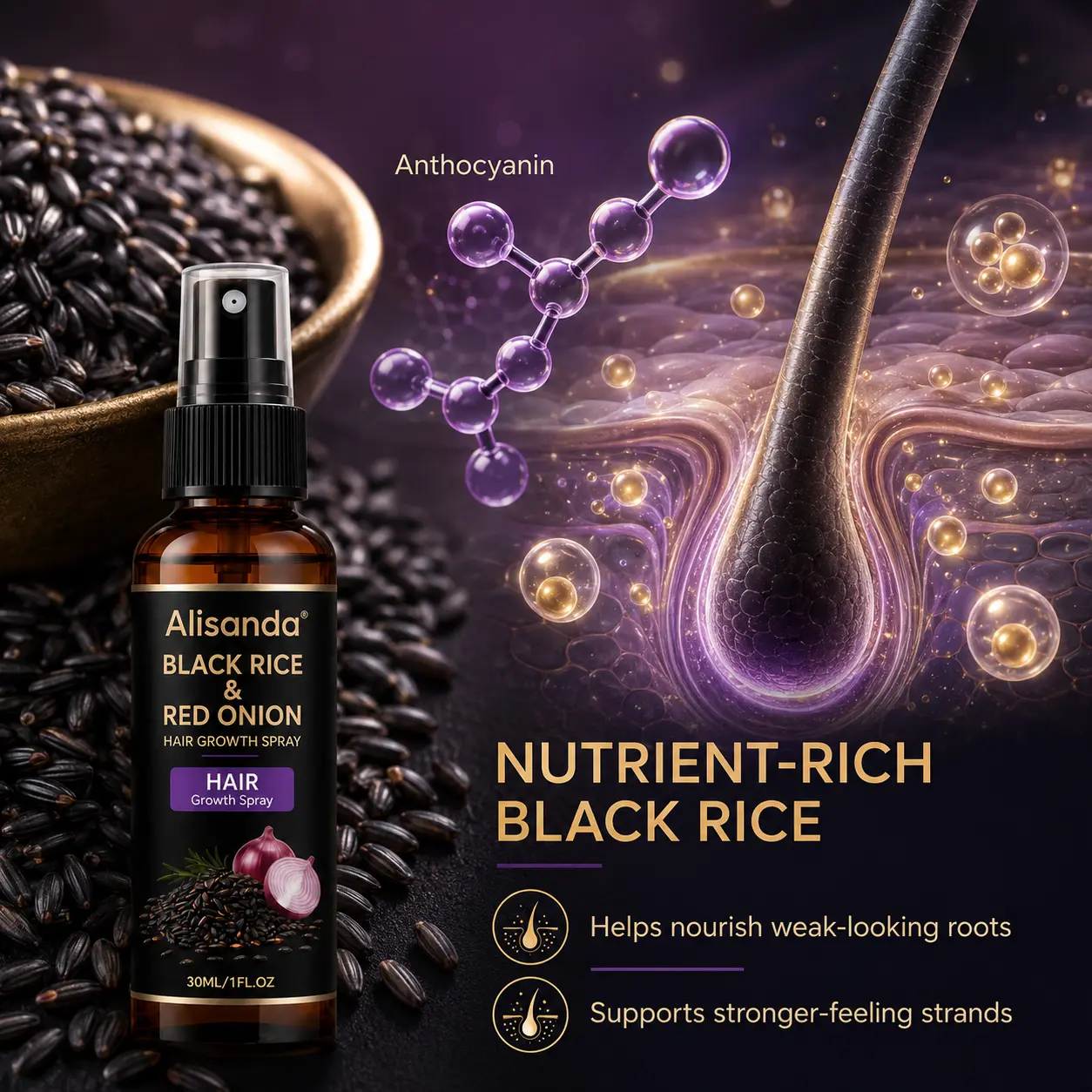 Black Rice & Red Onion Hair Growth Spray - Image 3