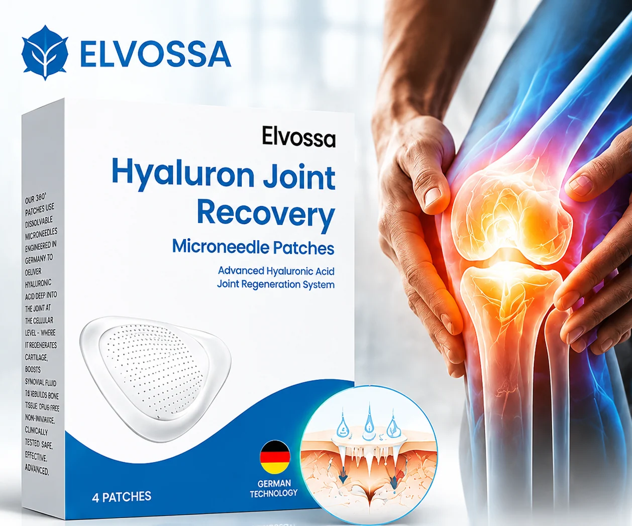 Elvossa Hyaluron Joint Recovery Microneedle Patches - Image 4